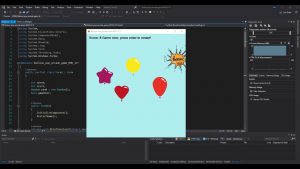 make a balloon popping game in windows form with c sharp programming in visual studio